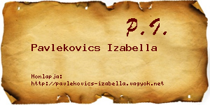 Pavlekovics Izabella névjegykártya